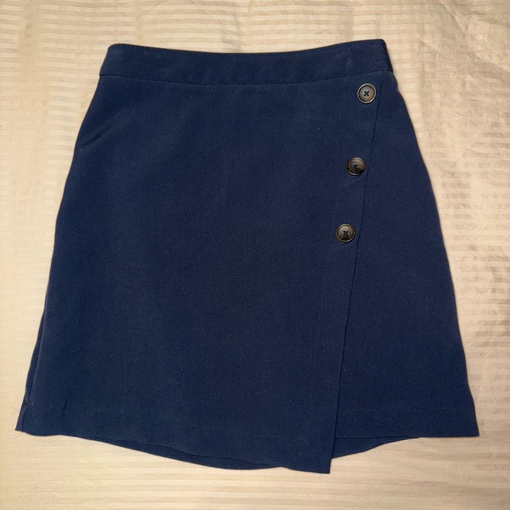 Banana Republic Dark Blue Mini Skirt with Buttons